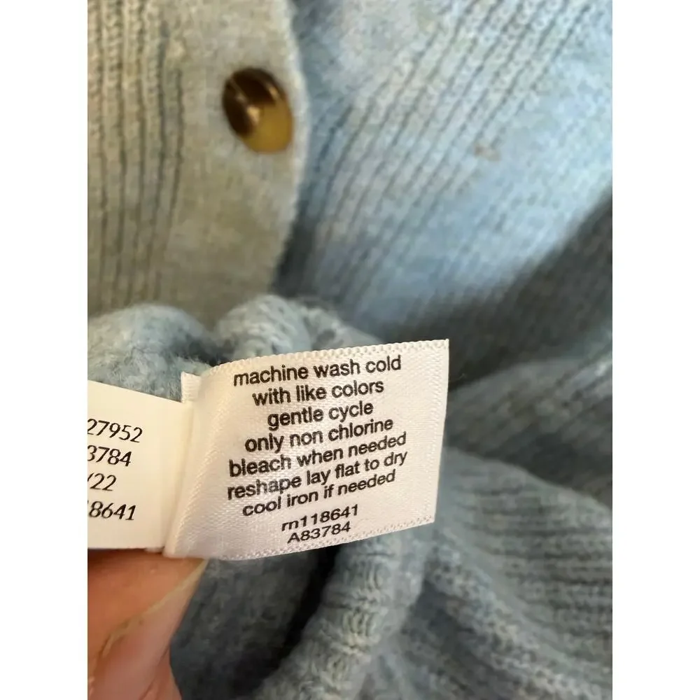 Lane Bryant women’s cardigan sweater blue soft feminine puff sleeve plus size ￼_8